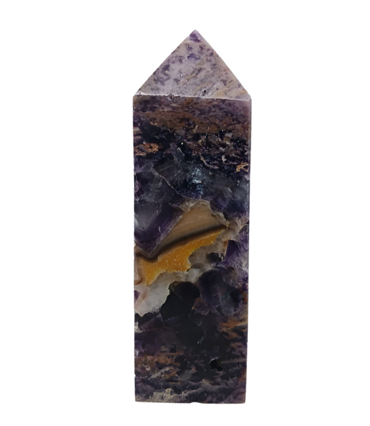 237G Raw Fluorite Crystal Tower