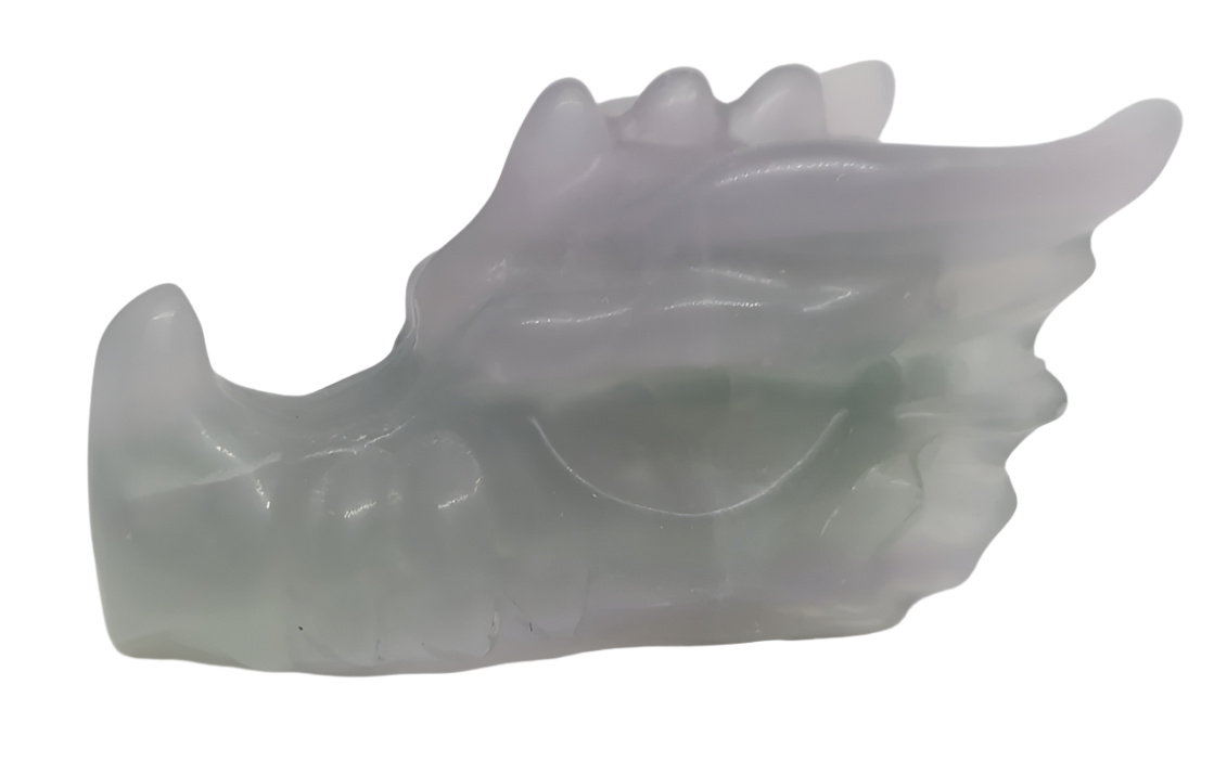 345G Fluorite Crystal Dragon Head
