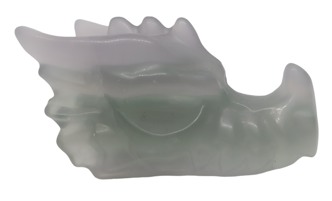 345G Fluorite Crystal Dragon Head