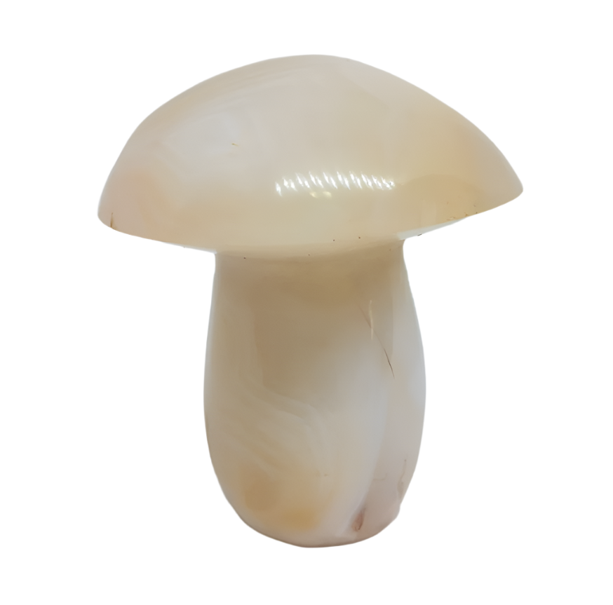 Agate Crystal Mushroom Carving