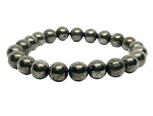 8MM Pyrite Crystal Bracelet