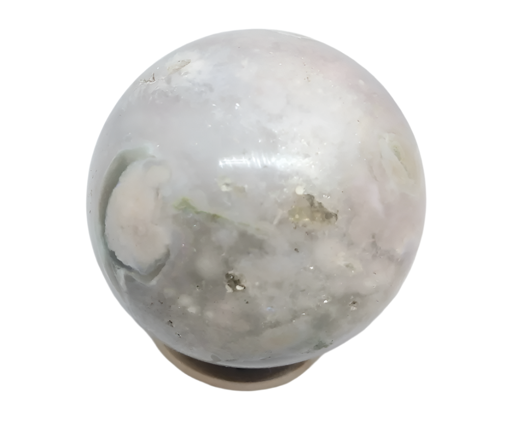 213G Flower Agate Crystal Sphere