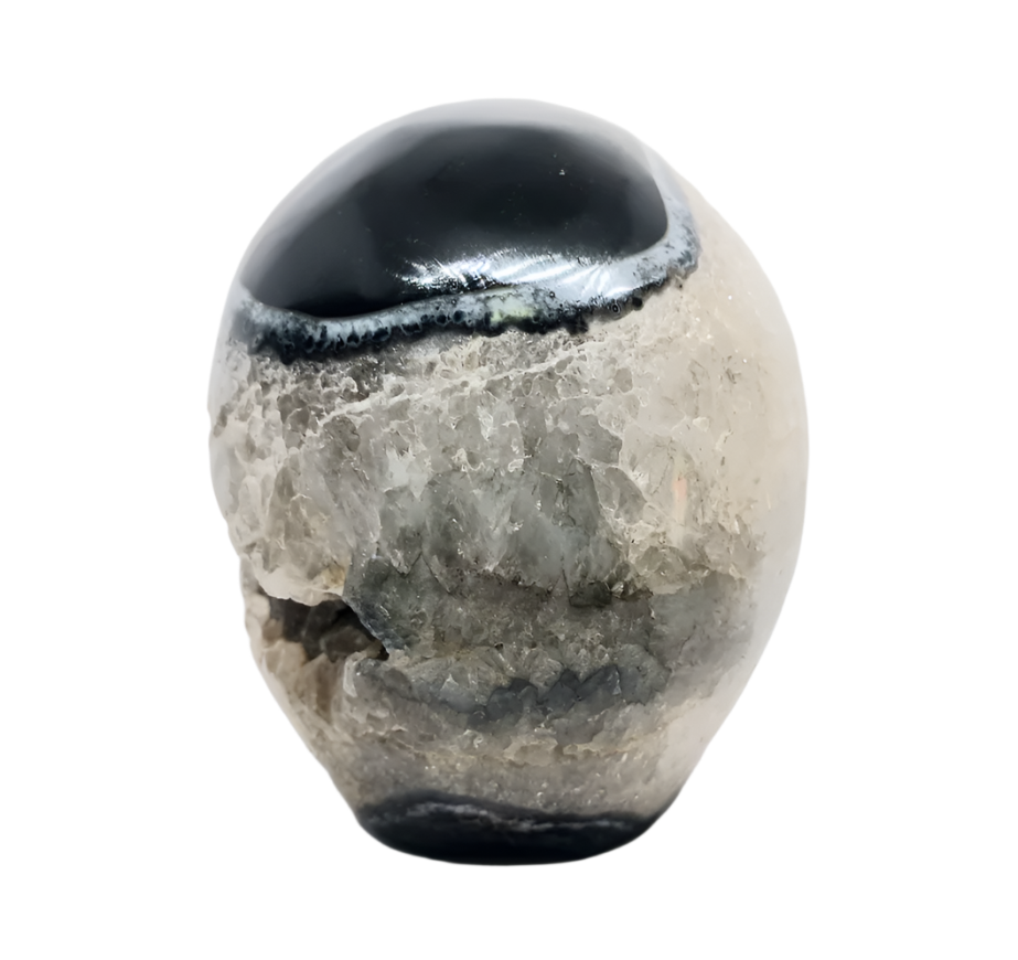 2.7lbs Black Banded Agate Crystal Skull