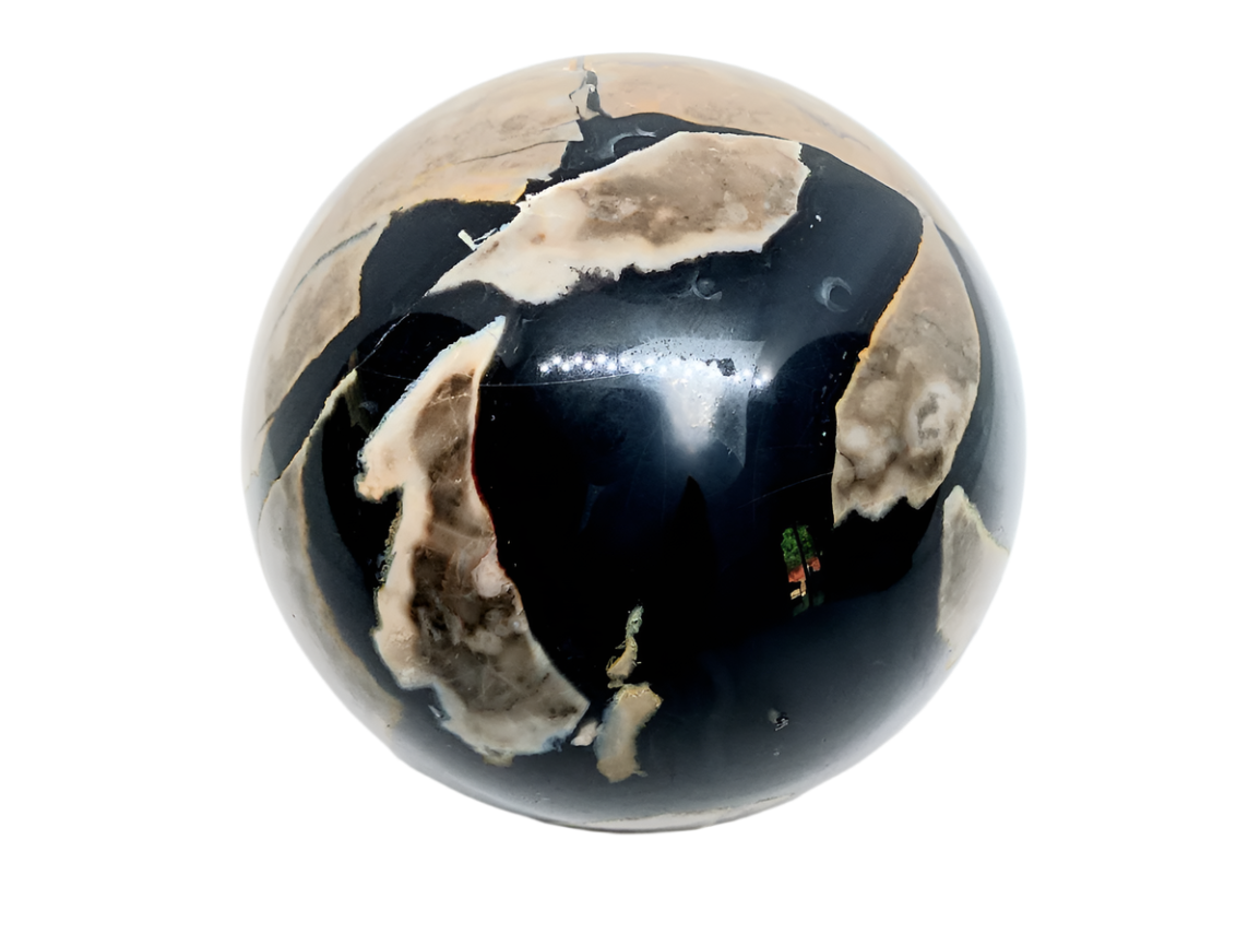 390g Volcanic Agate Crystal Sphere