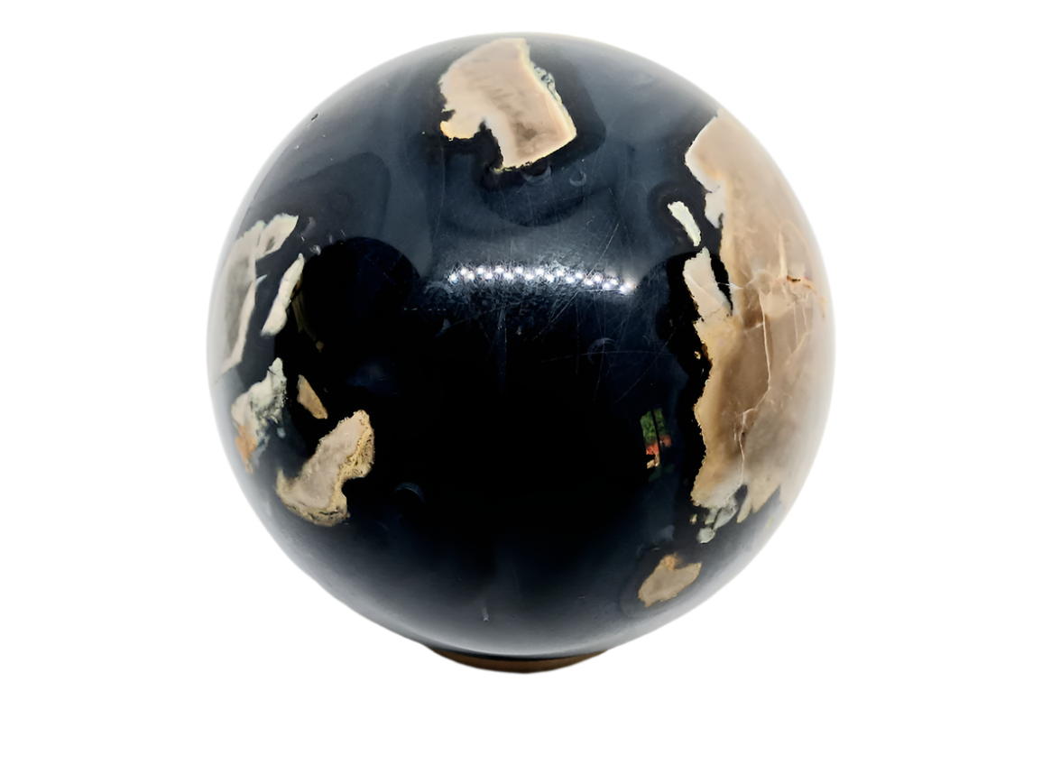 390g Volcanic Agate Crystal Sphere