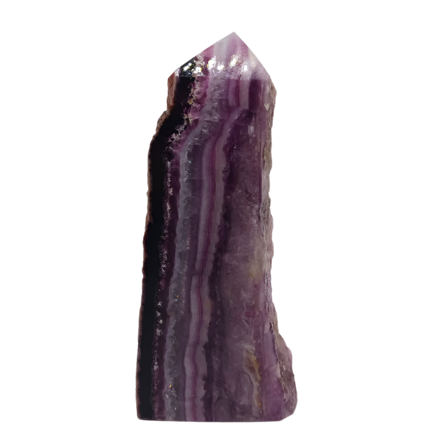 102G Banding Watermelon Fluorite Tower