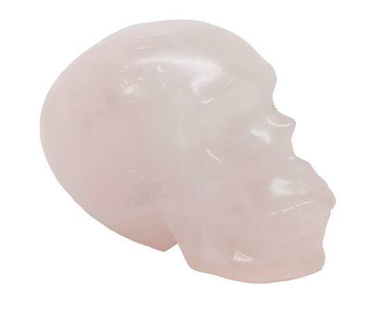 287G Rose Quartz Crystal Skull