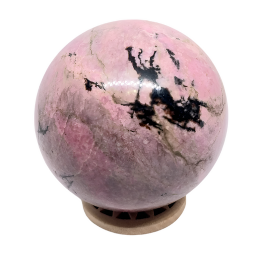 322G Rhodonite Crystal Sphere