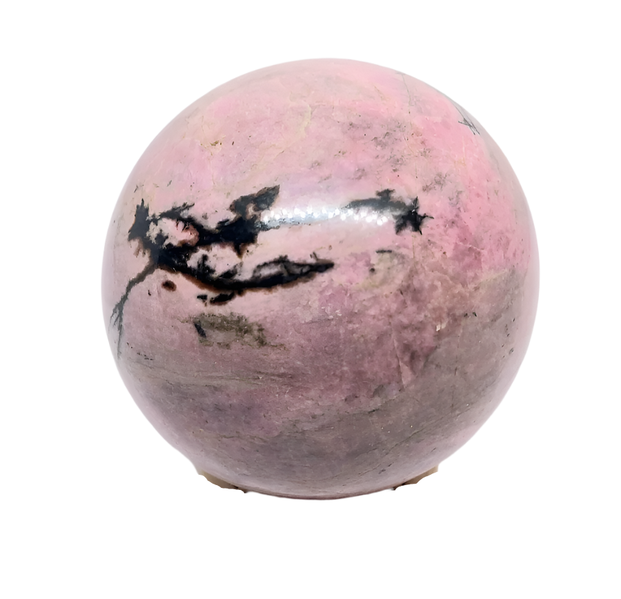 322G Rhodonite Crystal Sphere