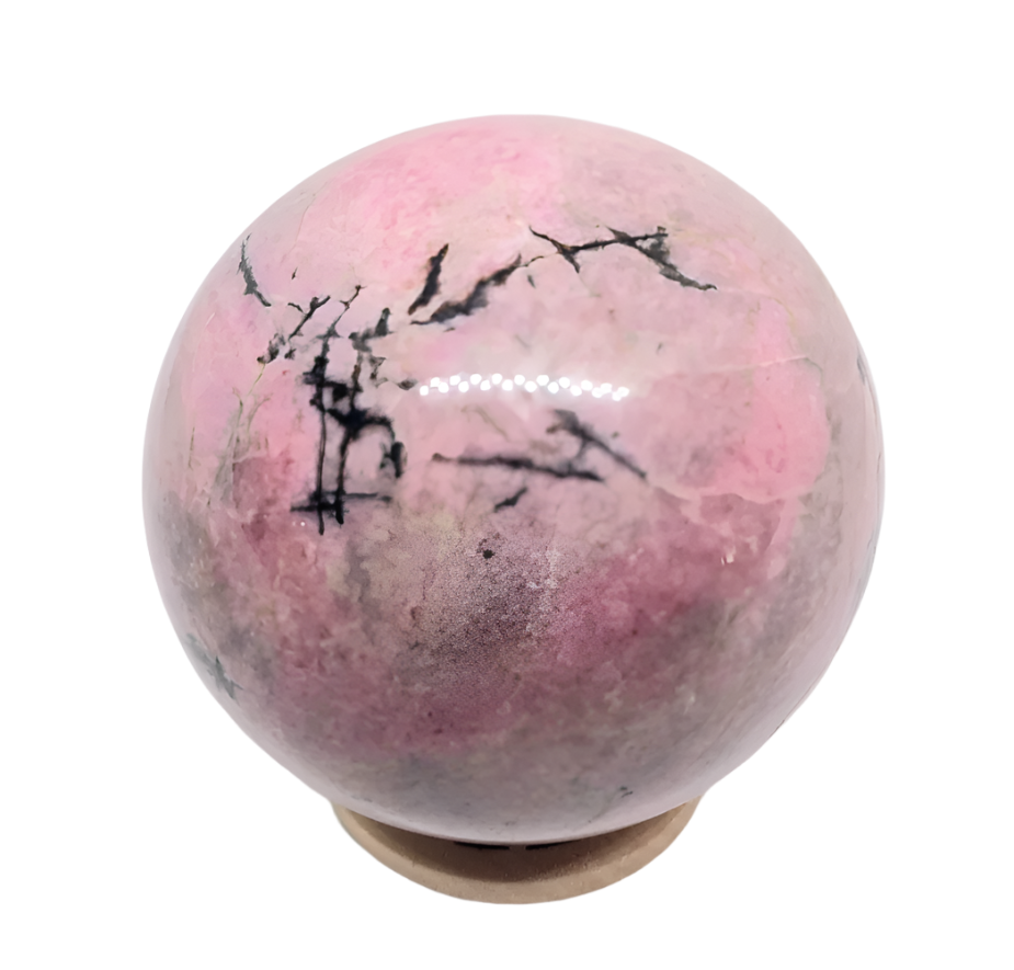 322G Rhodonite Crystal Sphere