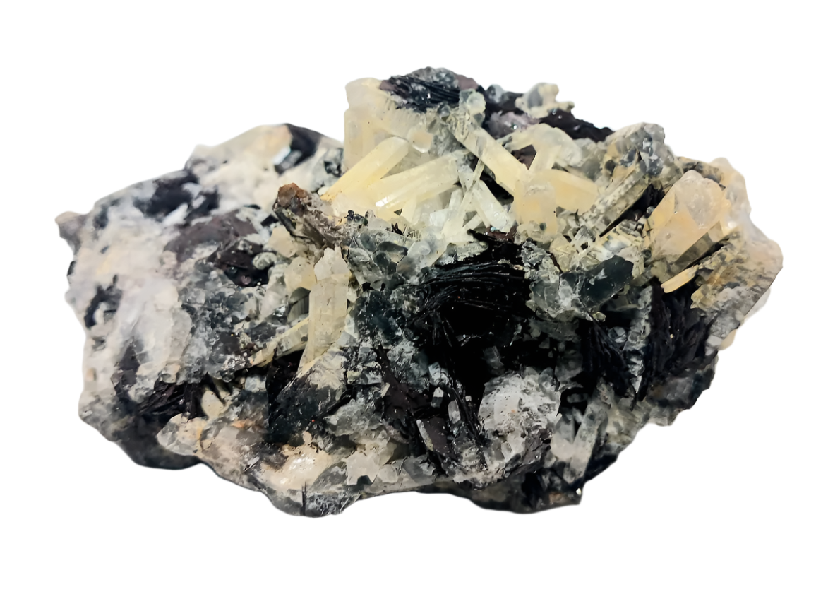 575G Specularite Hematite and Quartz Crystal Symbiosis Raw Specimen