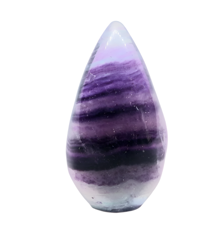272G Fluorite Crystal Teardrop Point