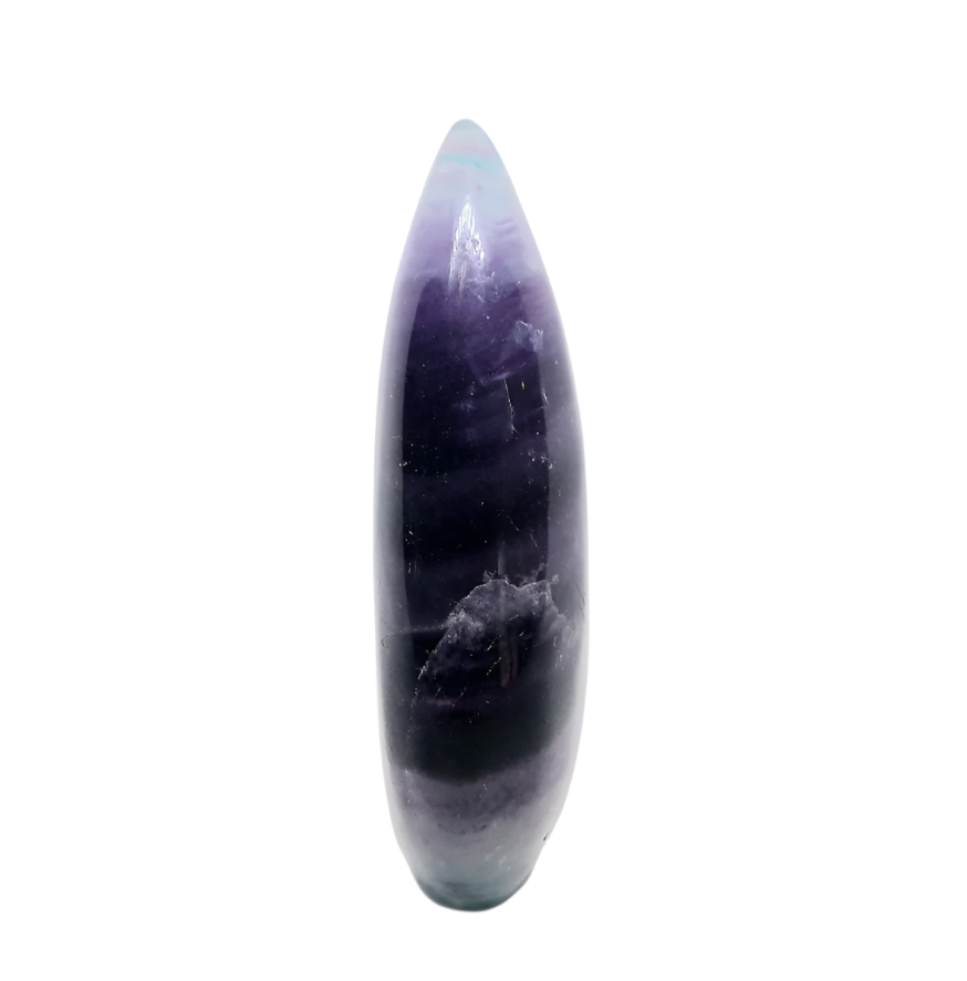 272G Fluorite Crystal Teardrop Point