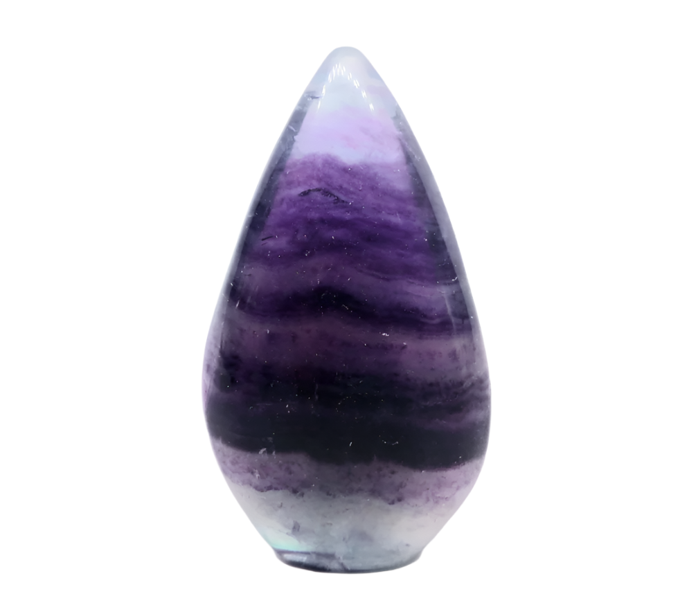 272G Fluorite Crystal Teardrop Point