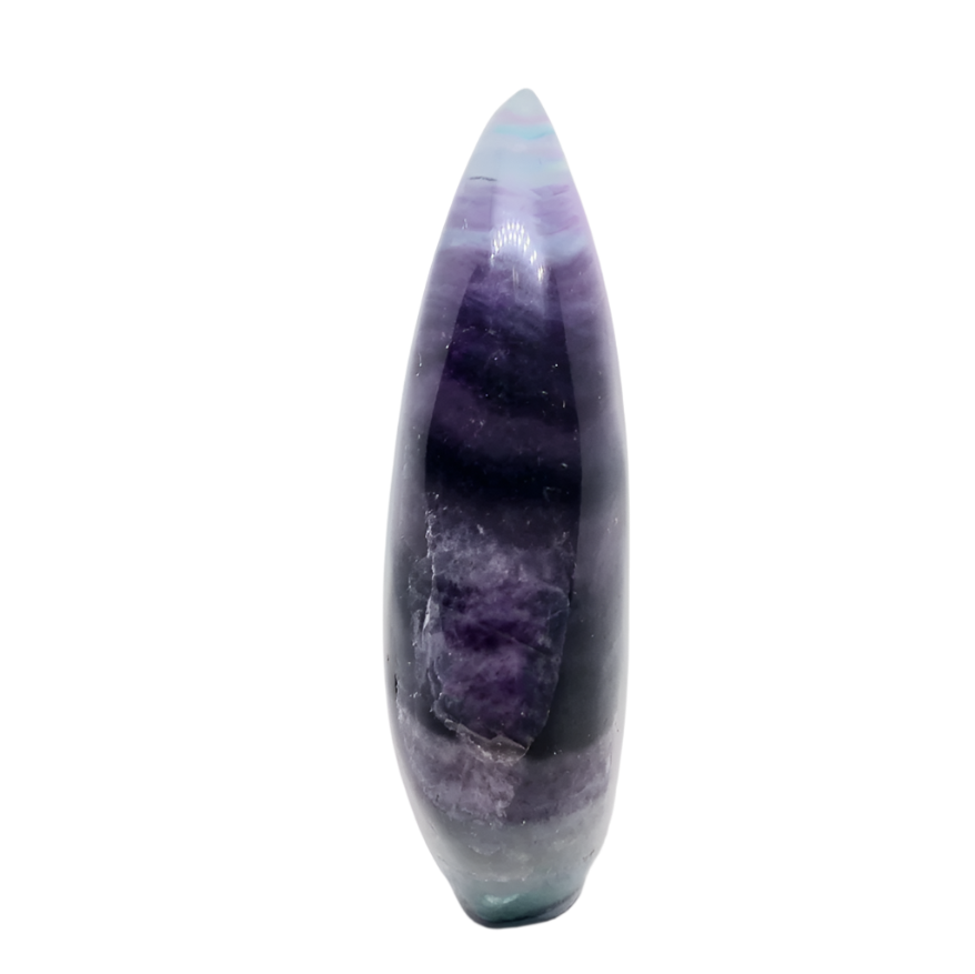 272G Fluorite Crystal Teardrop Point