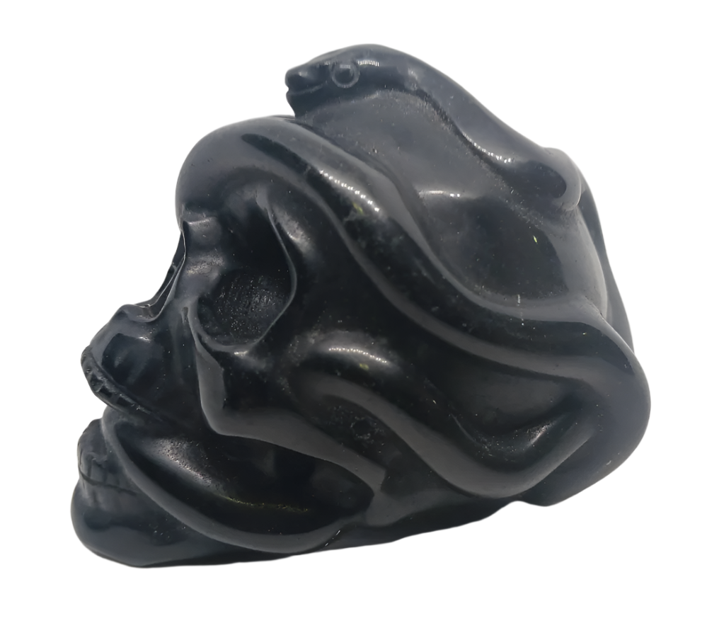 287G Obsidian Crystal Medusa Skull