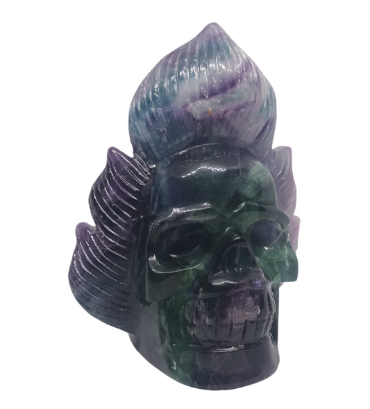 678G Fluorite Crystal Maple Leaf Skull