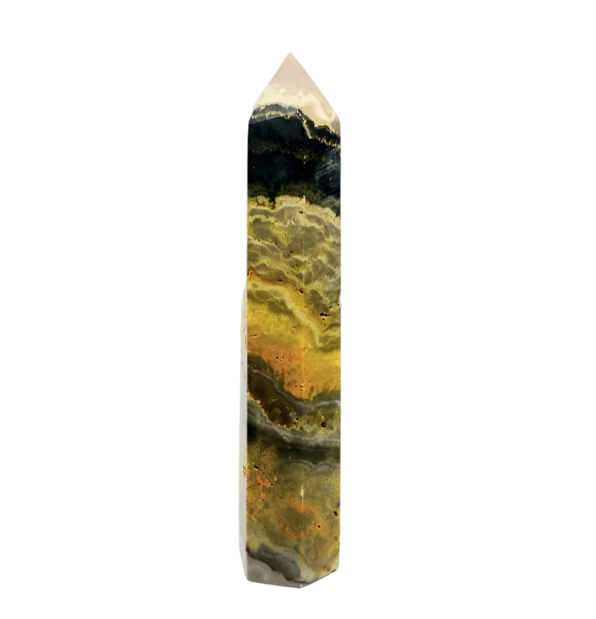 143G Bumblebee Jasper Crystal Tower