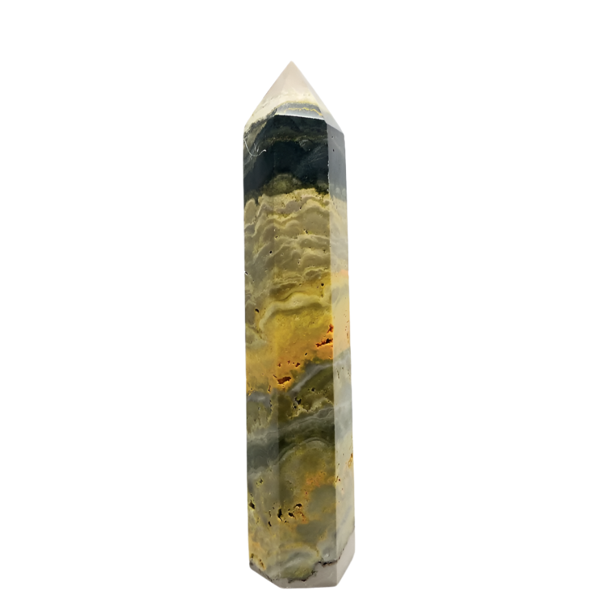 143G Bumblebee Jasper Crystal Tower