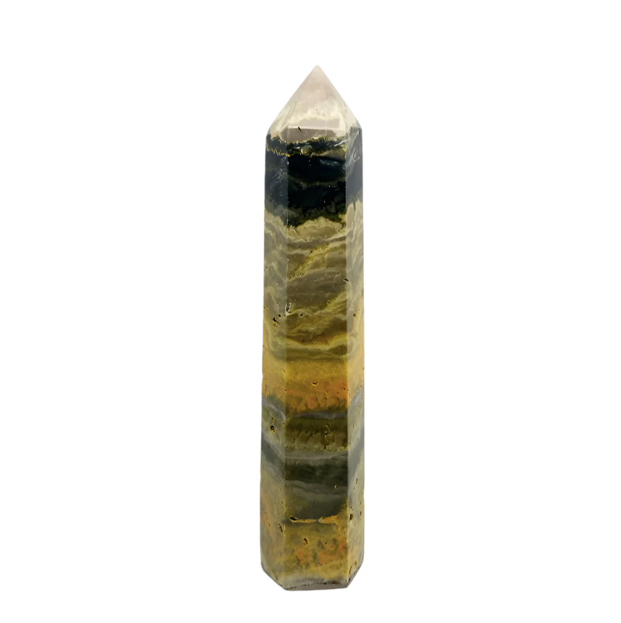143G Bumblebee Jasper Crystal Tower