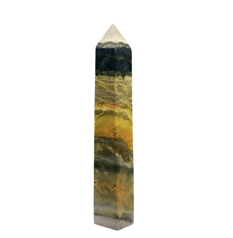 143G Bumblebee Jasper Crystal Tower