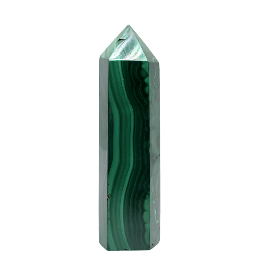 158G Malachite Crystal Tower