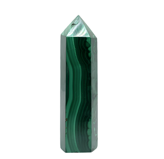 158G Malachite Crystal Tower