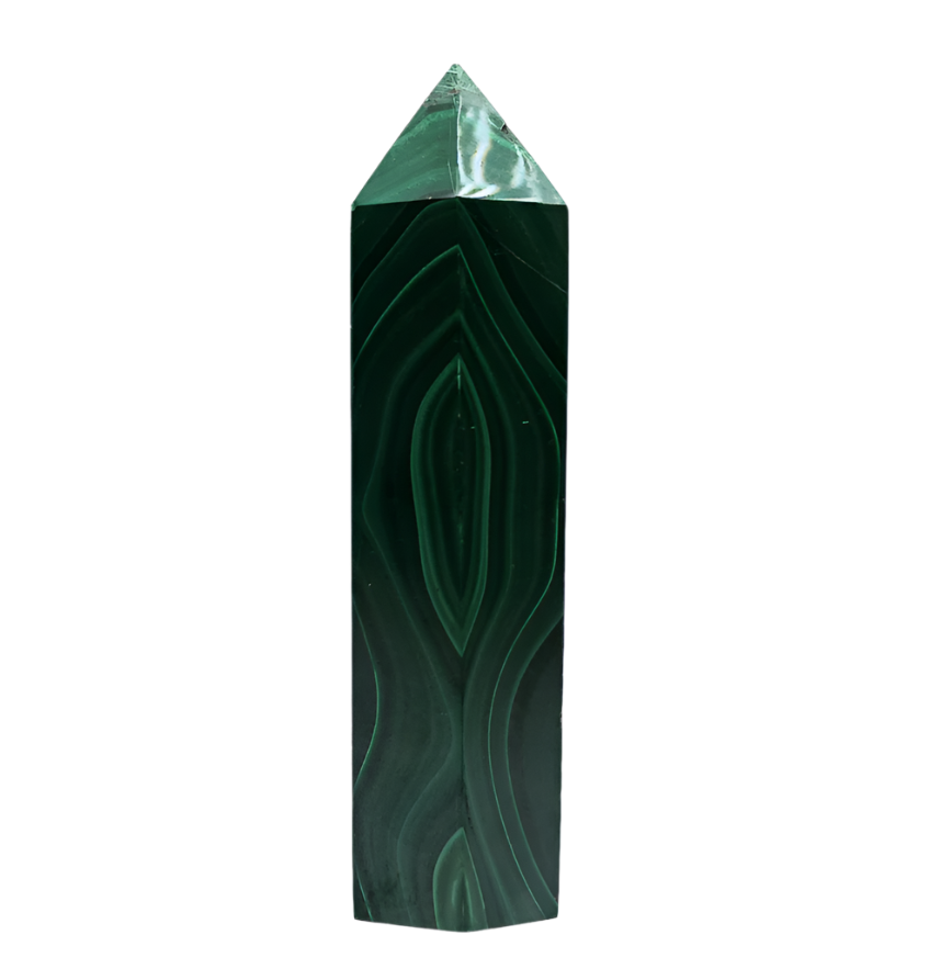 158G Malachite Crystal Tower