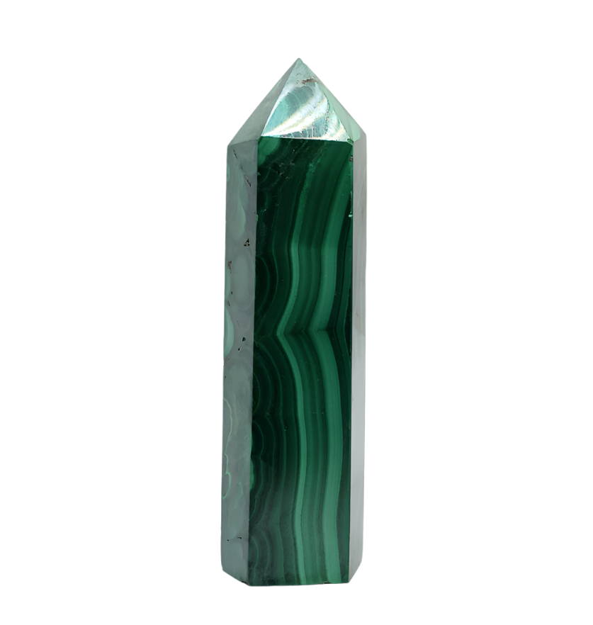 158G Malachite Crystal Tower