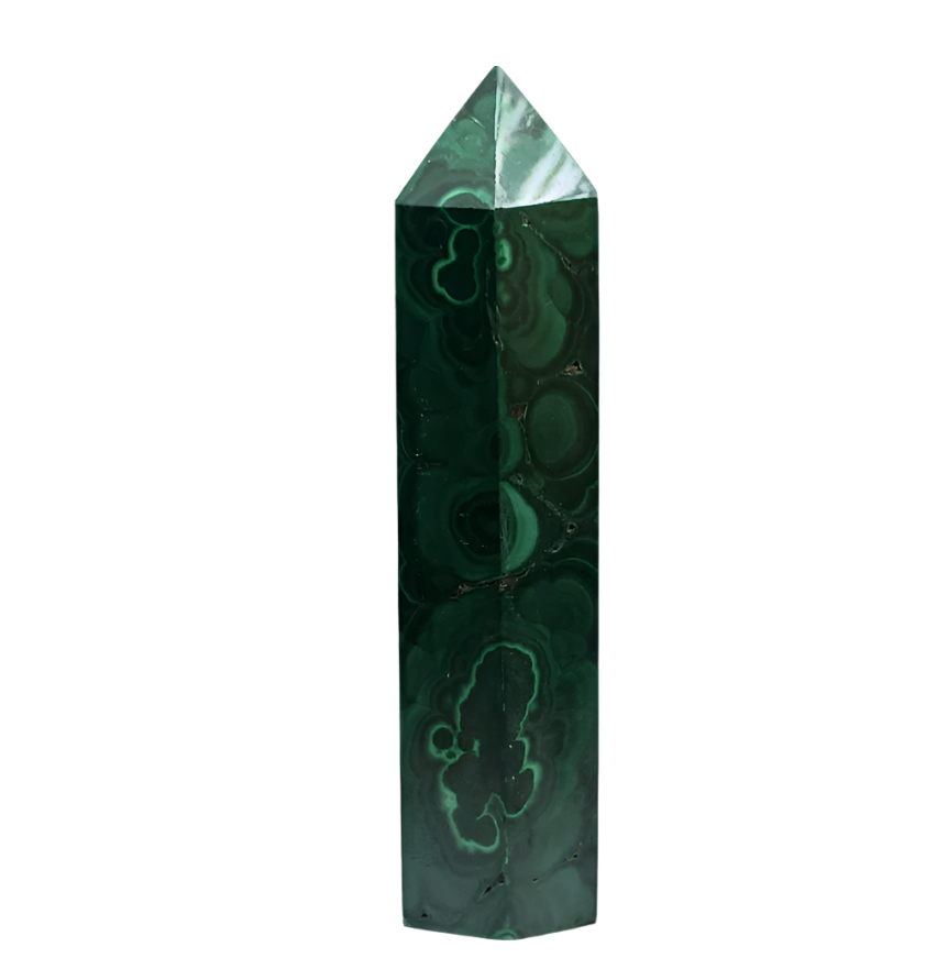 158G Malachite Crystal Tower