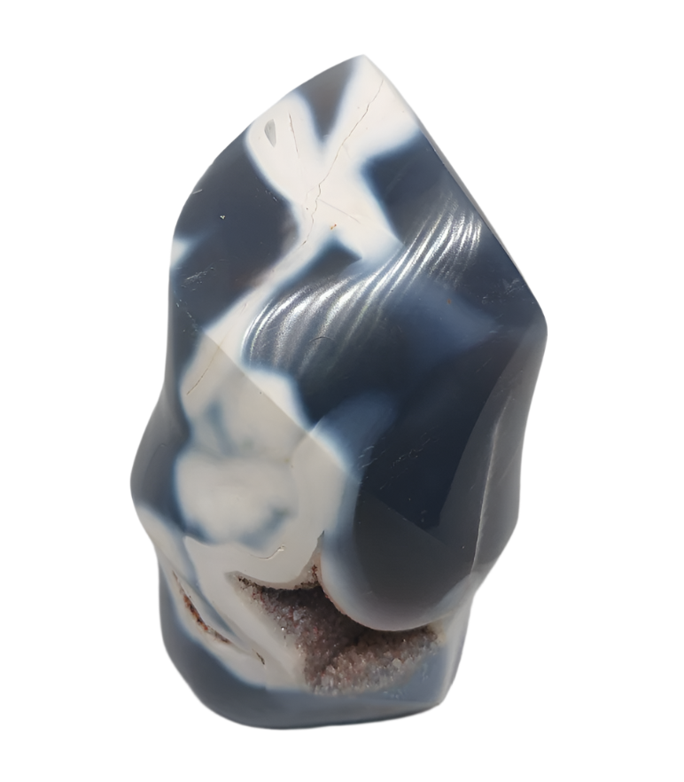 407G Orca Agate Crystal Flame
