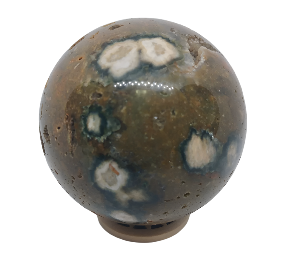 376g Ocean Jasper Crystal  Sphere