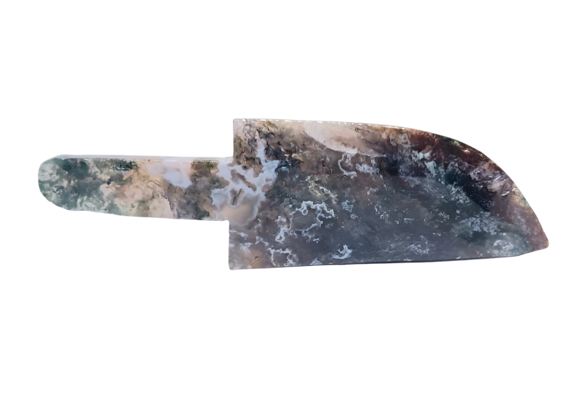 Moss Agate Crystal Athame