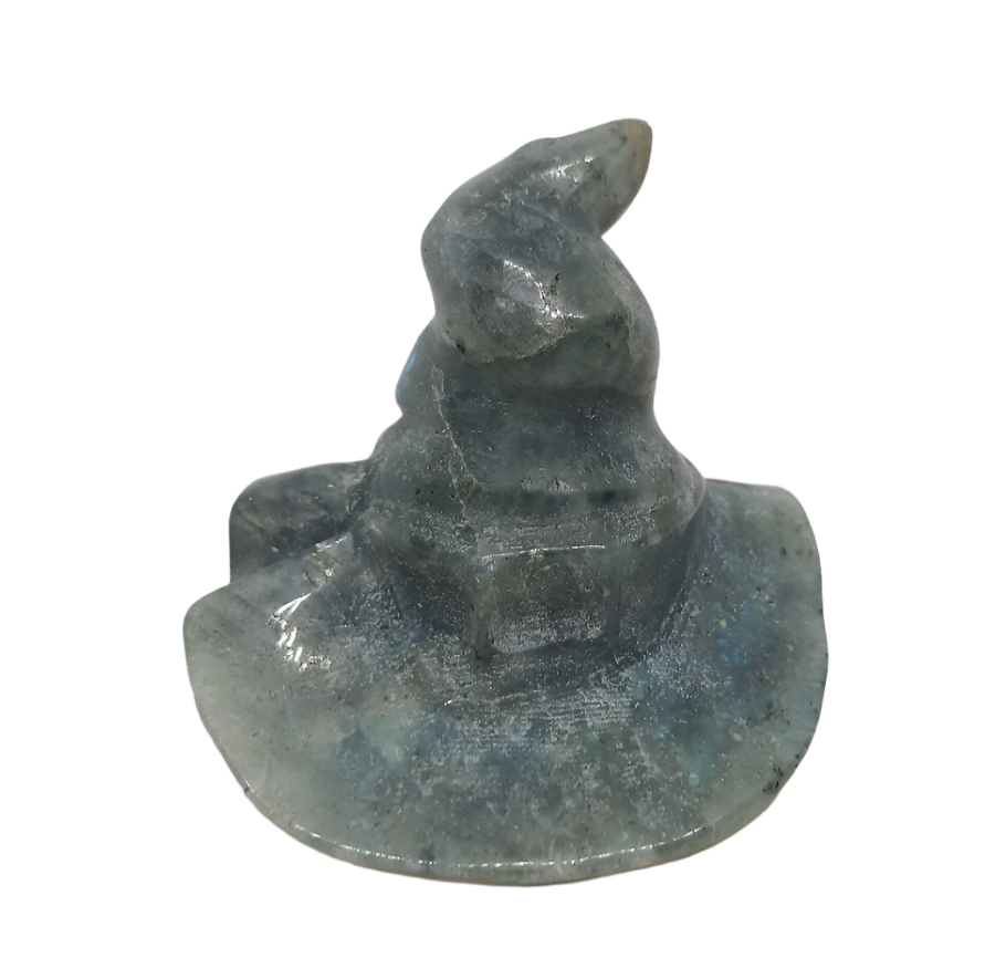 Labradorite Witch Hat Carving