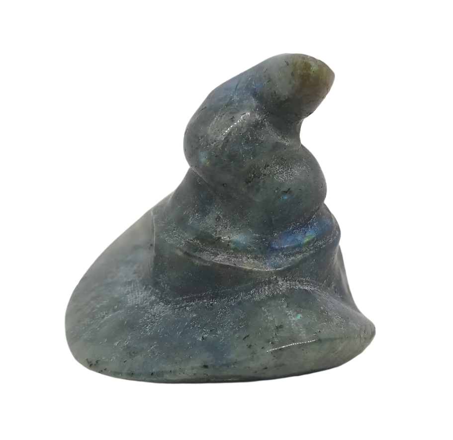 Labradorite Witch Hat Carving
