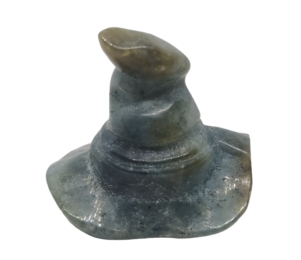 Labradorite Witch Hat Carving