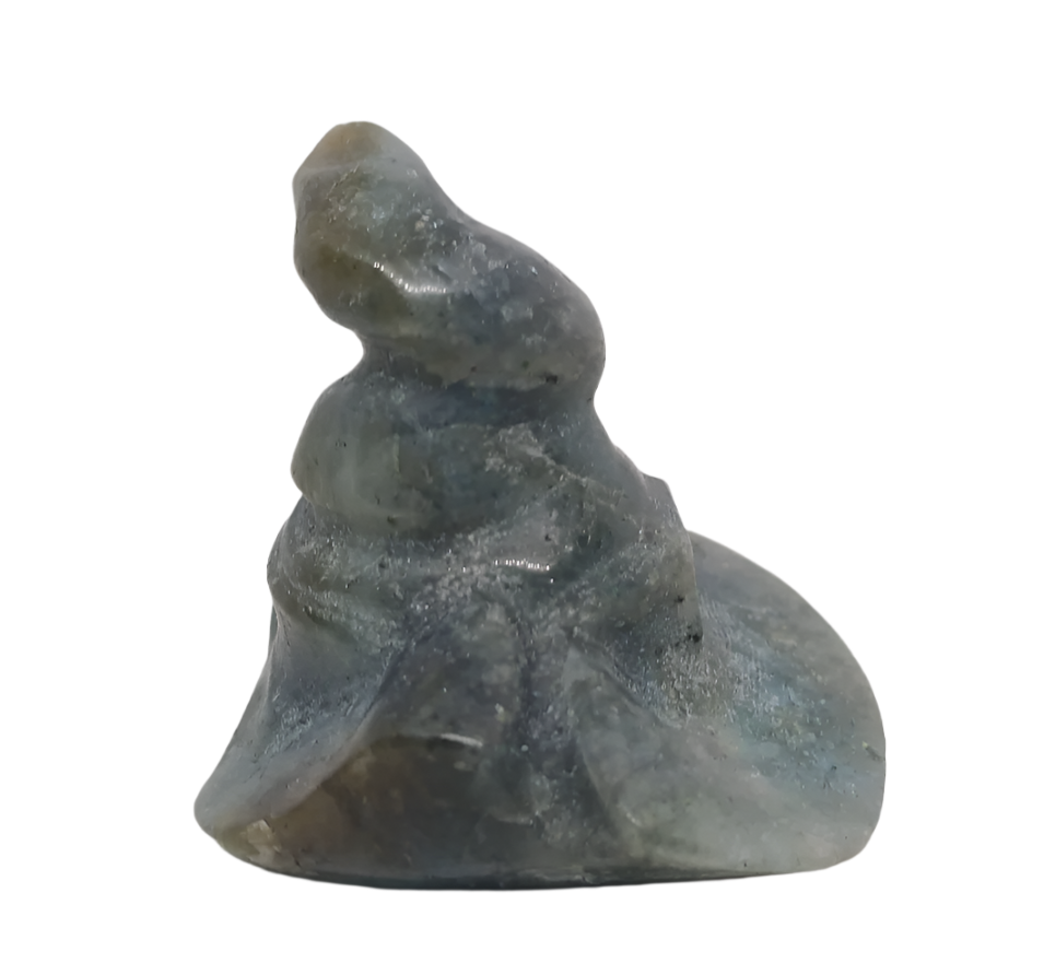 Labradorite Witch Hat Carving
