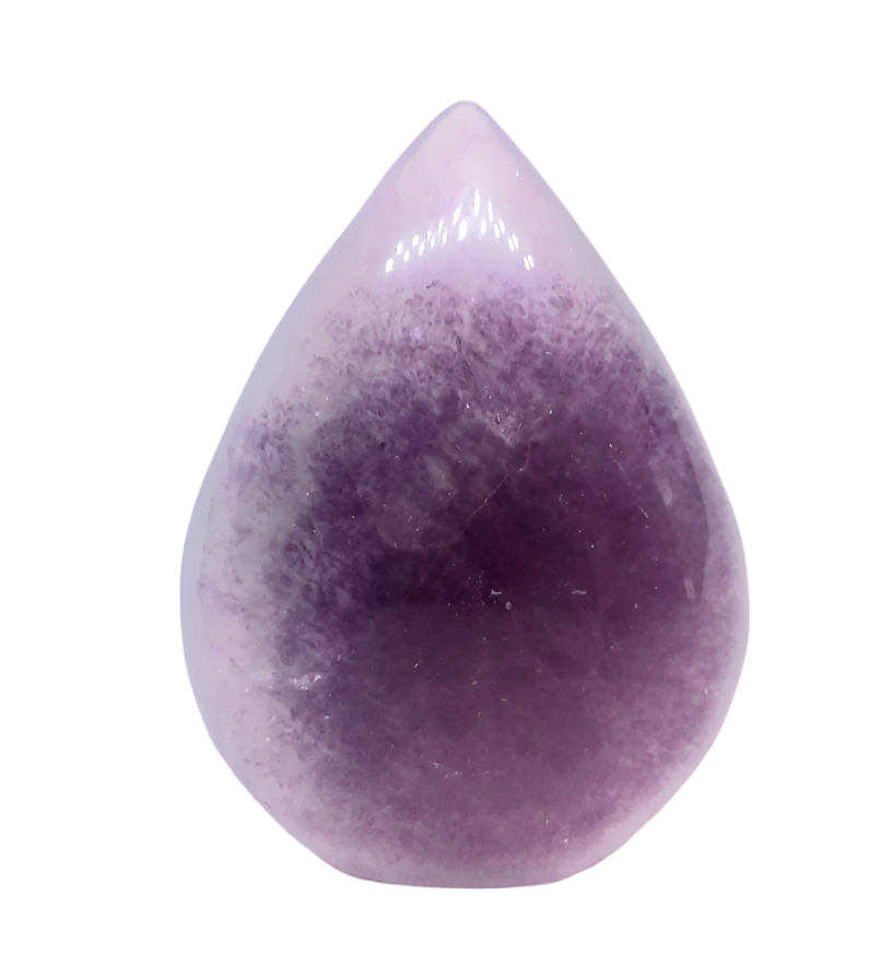 411G Purple Fluorite Crystal Teardrop Point