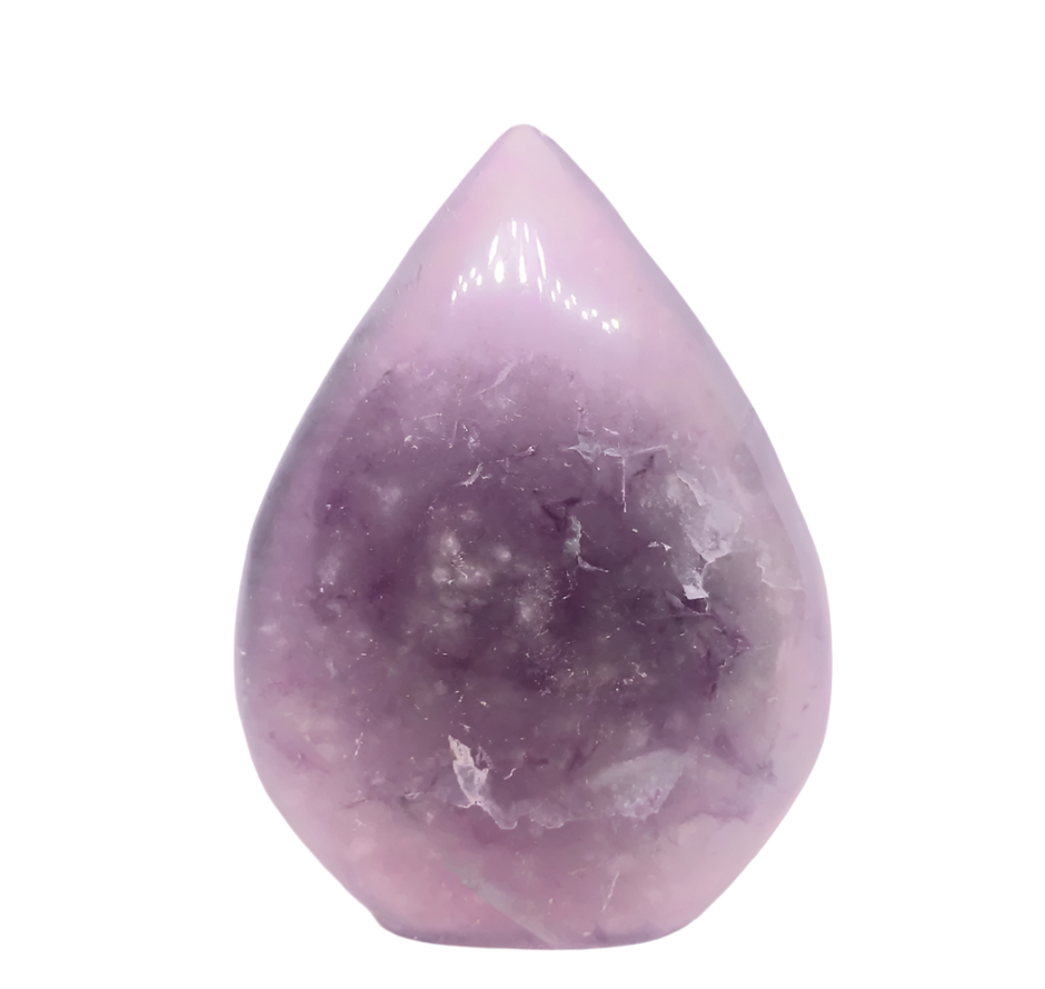 411G Purple Fluorite Crystal Teardrop Point
