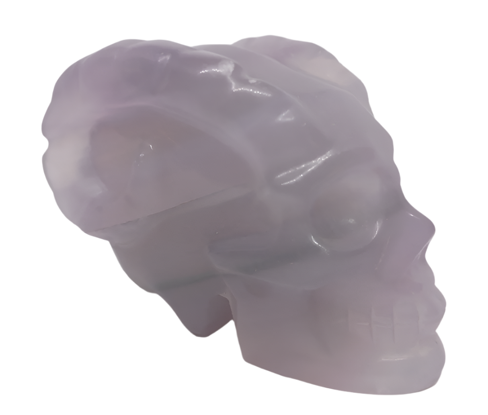 512G Fluorite Crystal Horned Skull