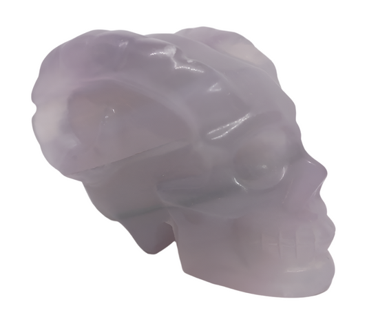 512G Fluorite Crystal Horned Skull