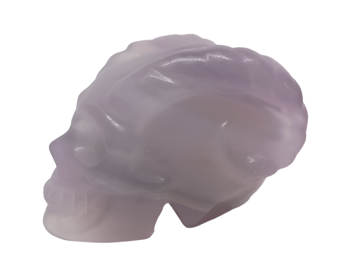 512G Fluorite Crystal Horned Skull