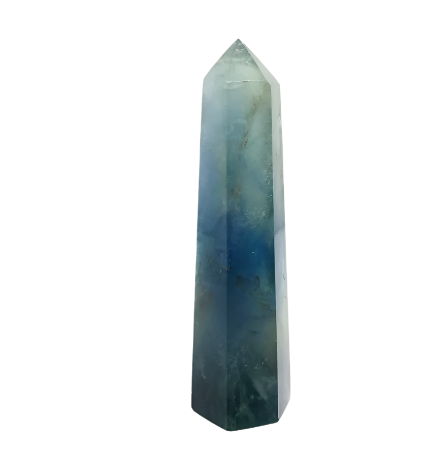 92G Blue Fluorite Crystal Tower