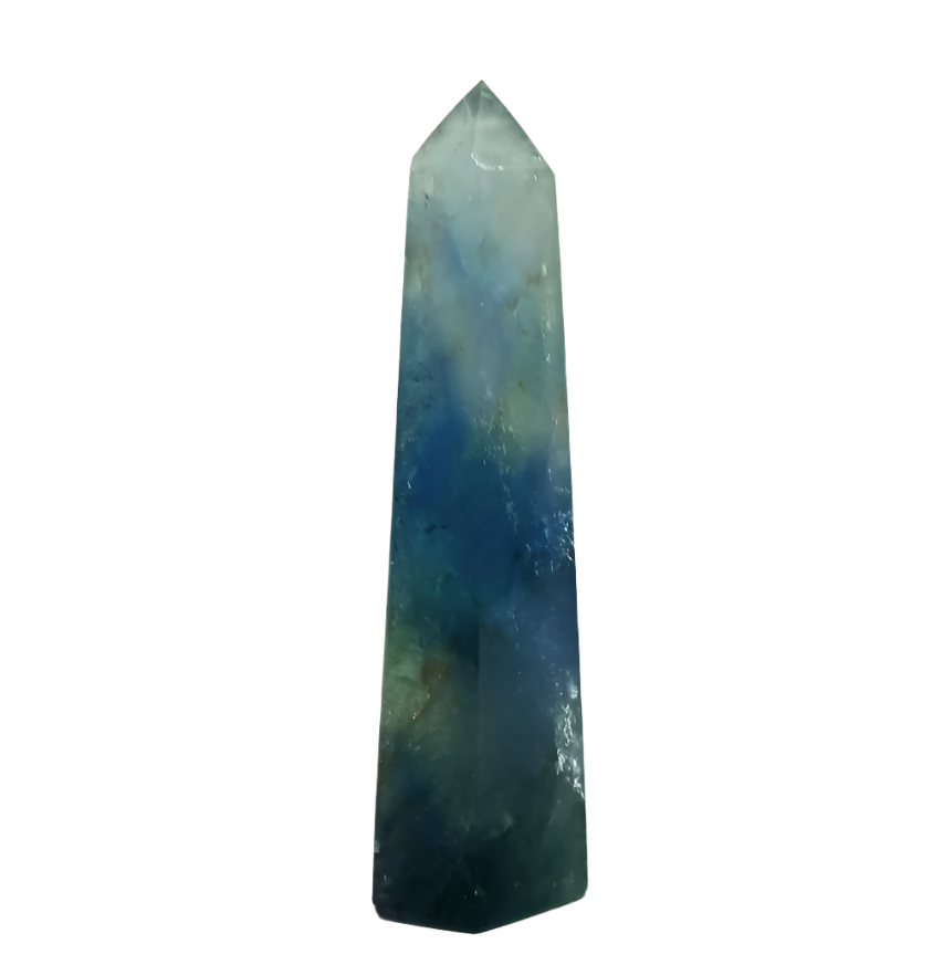 92G Blue Fluorite Crystal Tower