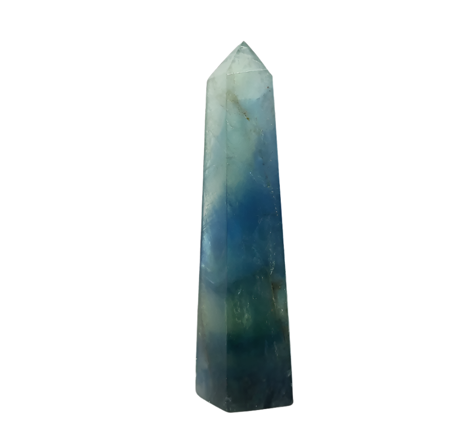 92G Blue Fluorite Crystal Tower