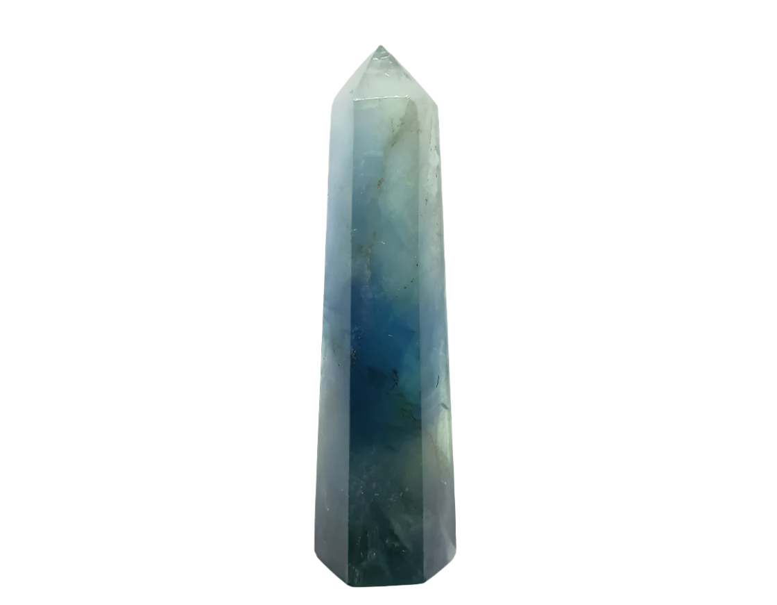 92G Blue Fluorite Crystal Tower