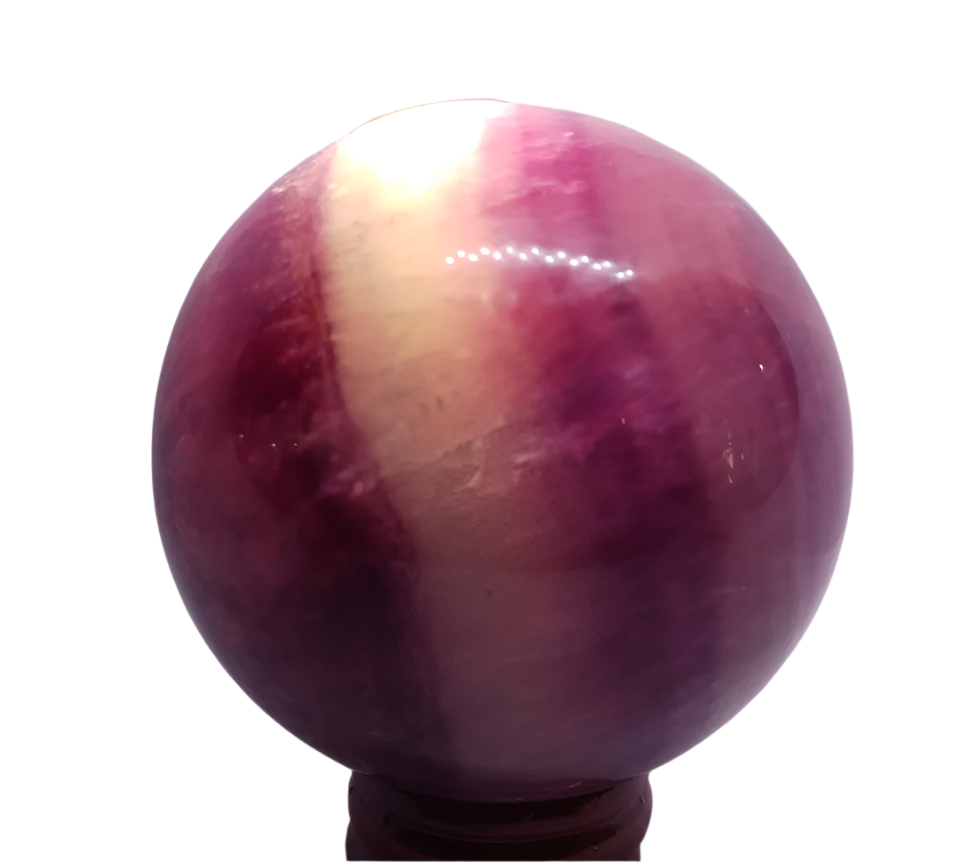 610G Purple Fluorite Crystal Sphere