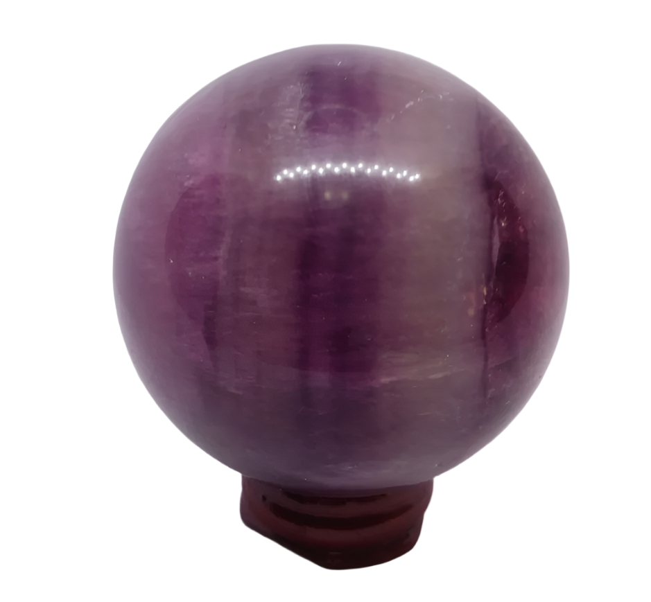 610G Purple Fluorite Crystal Sphere