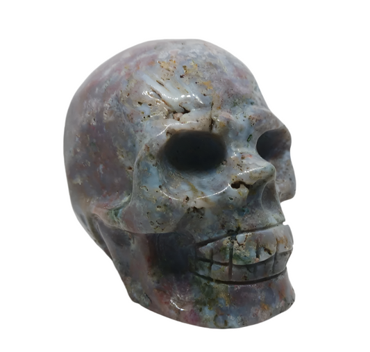 698G Colorful Ocean Jasper Crystal Skull
