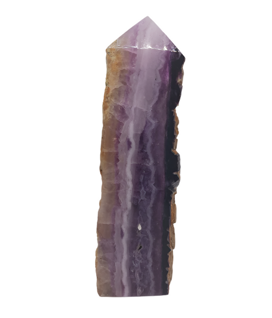 117G Banding Watermelon Fluorite Crystal Tower